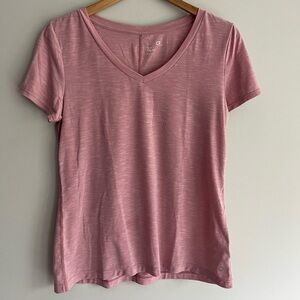 GapFit Breathe Pink V-Neck Women's Workout Top size S